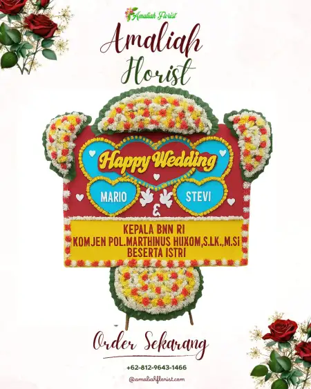 Papan Bunga Pernikahan Wadungasri